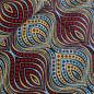 Preview: Afrikanischer Wax Print Stoff Baumwolle RED BLUE DIAMONDSS